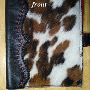 Cowhide notebook cover